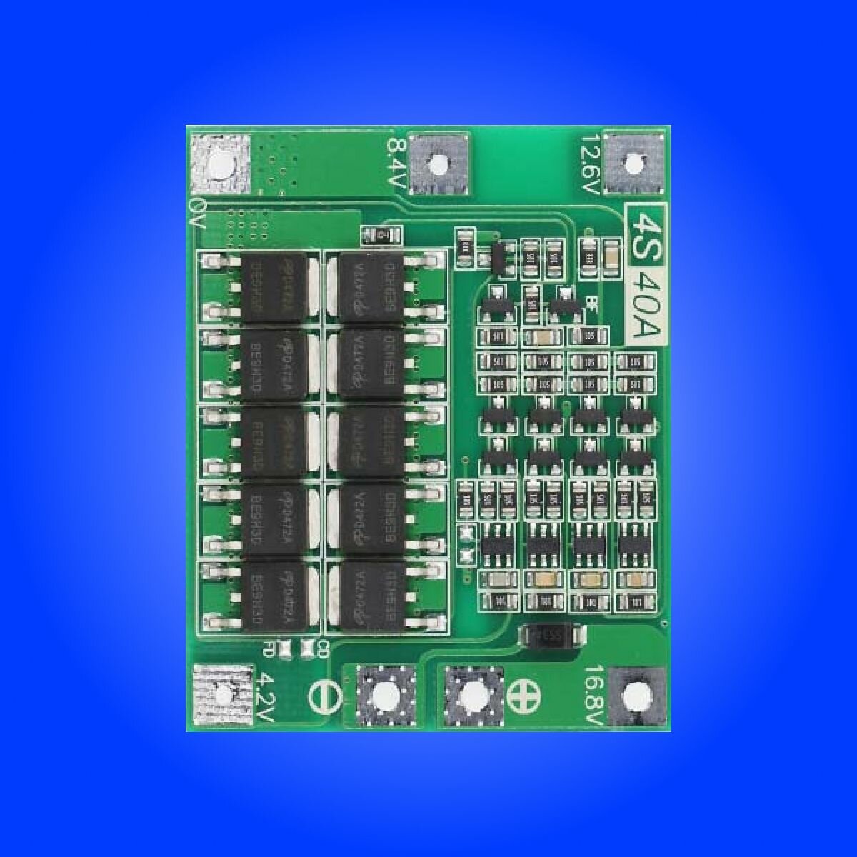 BMS 4S 40A плата защиты, 16.8В, для сборок аккумуляторов шуруповёртов c балансировкой — фото 1