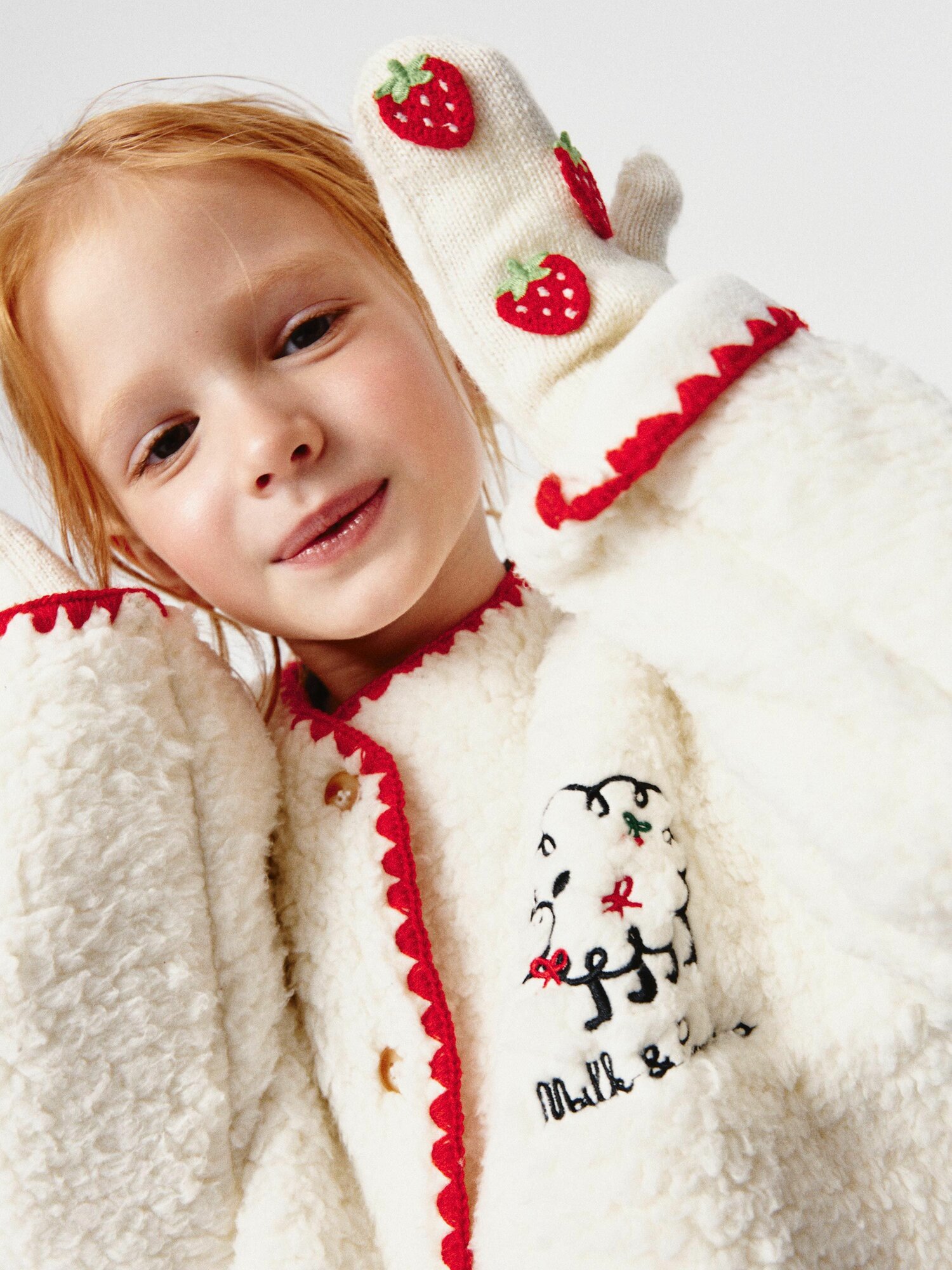 Варежки Sela для девочек размер 5/8YEARS разноцветный