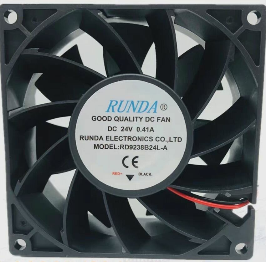 RUNDA RD9238S24L-A DC24В 0.41А 9см вентилятор охлаждения для сварочного аппарата и инвертора компактный кулер для стабильной работы оборудования