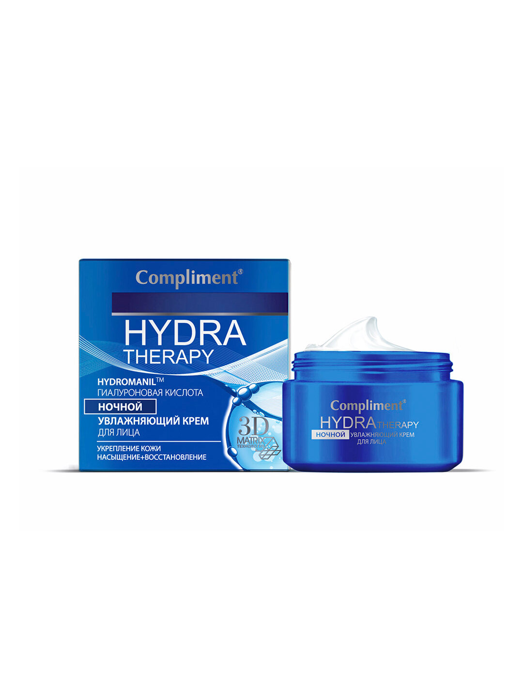 Ночной крем Compliment Hydra Theraphy, для лица, увлажняющий, 50 мл — фото 1