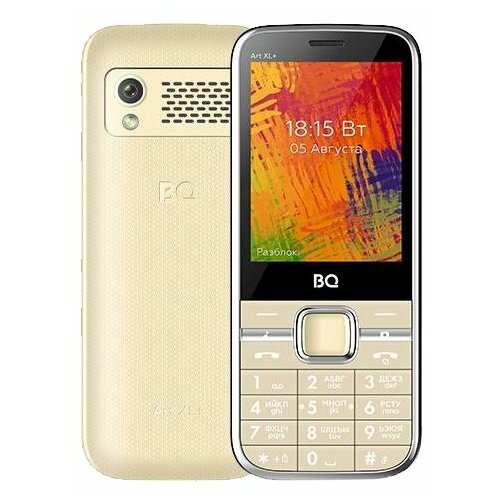 телефон bq 1868 art золотистый BQ 2838 Art XL+, 2 SIM, золотистый