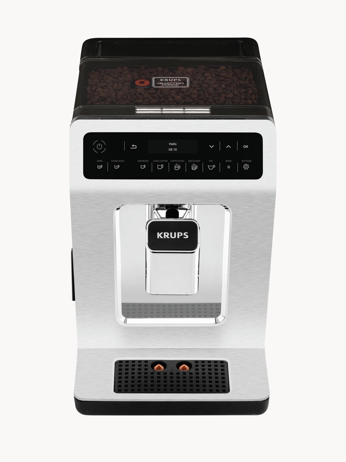 Кофемашина автоматическая Krups Evidence EA891C10, с 15 рецептами, автоматическим капучинатором, сенсорным управлением, Франция