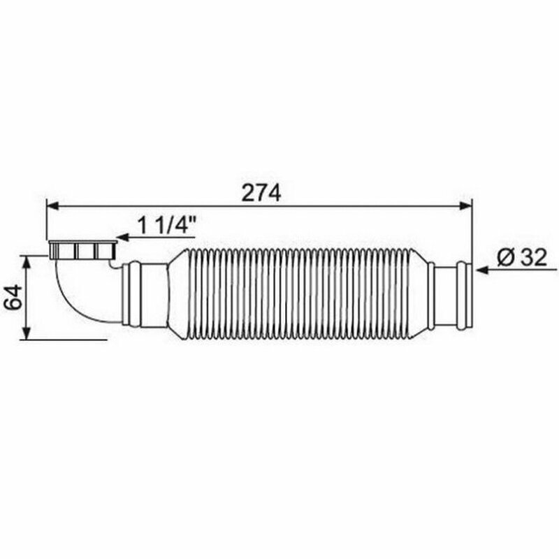 Сифон для раковины Wirquin Senzo 30719168 Белый G 1 1/4 - фотография № 2