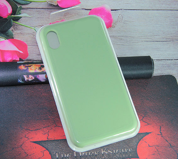 Чехол-накладка для iPhone X/XS VEGLAS SILICONE CASE NL оливковый (1)