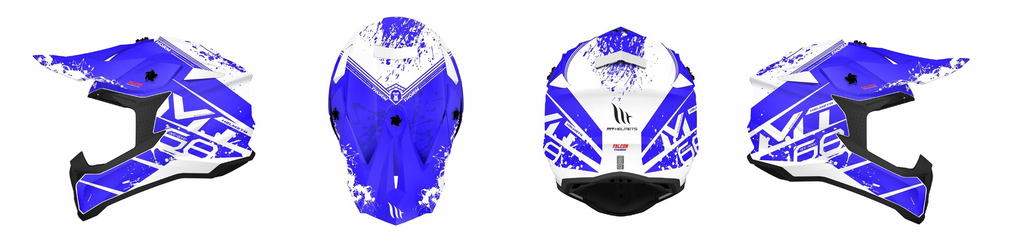 Шлем FALCON THORM A7 gloss/blue — фото 3