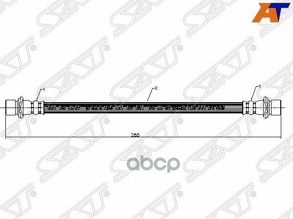 Шланг Тормозной Передний (Таиланд) Toyota Land Cruiser Prado 120 02-/150 09-/Surf/Fj Cruiser 02- Sat арт. ST-90947-02D35