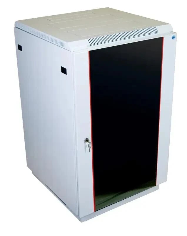 Коммутационный шкаф ЦМО ШТК-М-18.6.8-1ААА напольный, стеклянная передняя дверь, 18U, 600x960x800мм