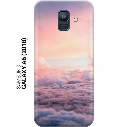 Ультратонкий силиконовый чехол-накладка для Samsung Galaxy A6 (2018) с принтом Высоко над облаками ультратонкий силиконовый чехол накладка для samsung galaxy j6 2018 с принтом высоко над облаками