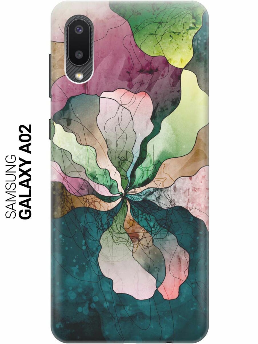 Ультратонкий силиконовый чехол-накладка для Samsung Galaxy A02 с принтом "Прекрасные цвета"