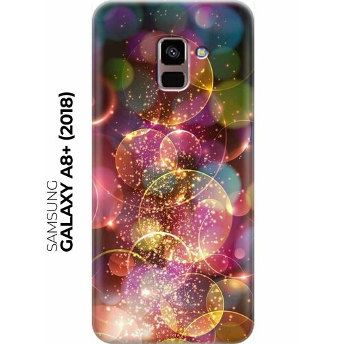 RE: PA Накладка Transparent для Samsung Galaxy A8+ (2018) с принтом Яркие блики re pa накладка transparent для samsung galaxy s10 lite с принтом яркие блики