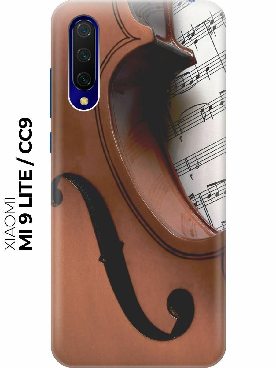 Силиконовый чехол Скрипка и ноты на Xiaomi Mi 9 Lite / CC9 / Сяоми Ми 9 Лайт / Ми СС9