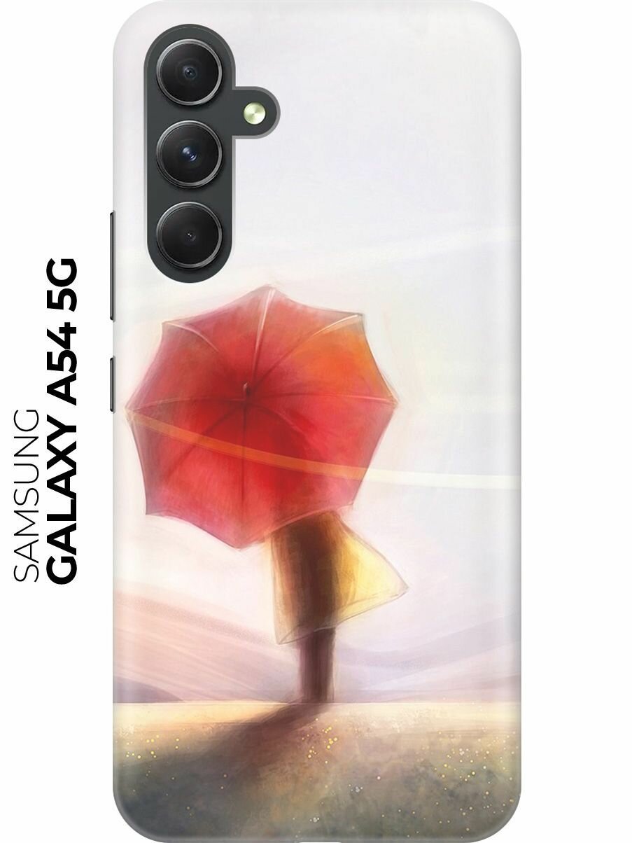 Силиконовый чехол Красный зонтик на Samsung Galaxy A54 5G / Самсунг А54