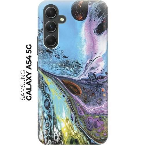 фото Силиконовый чехол бирюзовая абстракция на samsung galaxy a54 5g / самсунг а54 bestluck