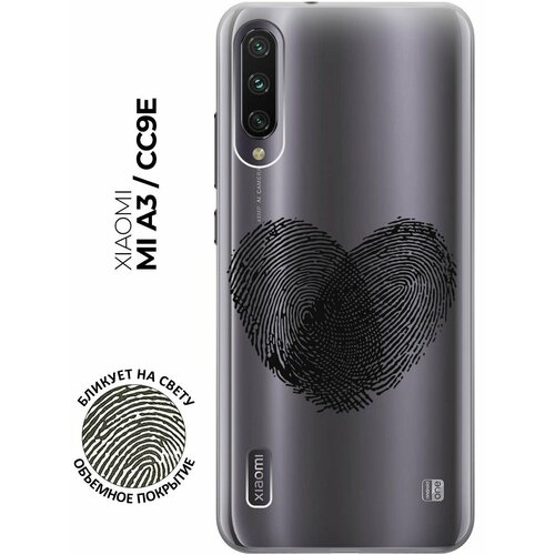 Силиконовый чехол с принтом Lovely Fingerprints для Xiaomi Mi A3 / CC9e / Сяоми Ми А3 / Ми СС9е силиконовый чехол белая корона на черном фоне на xiaomi mi cc9e сяоми ми сс9е