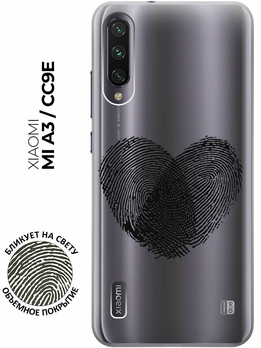 Силиконовый чехол с принтом Lovely Fingerprints для Xiaomi Mi A3 / CC9e / Сяоми Ми А3 / Ми СС9е