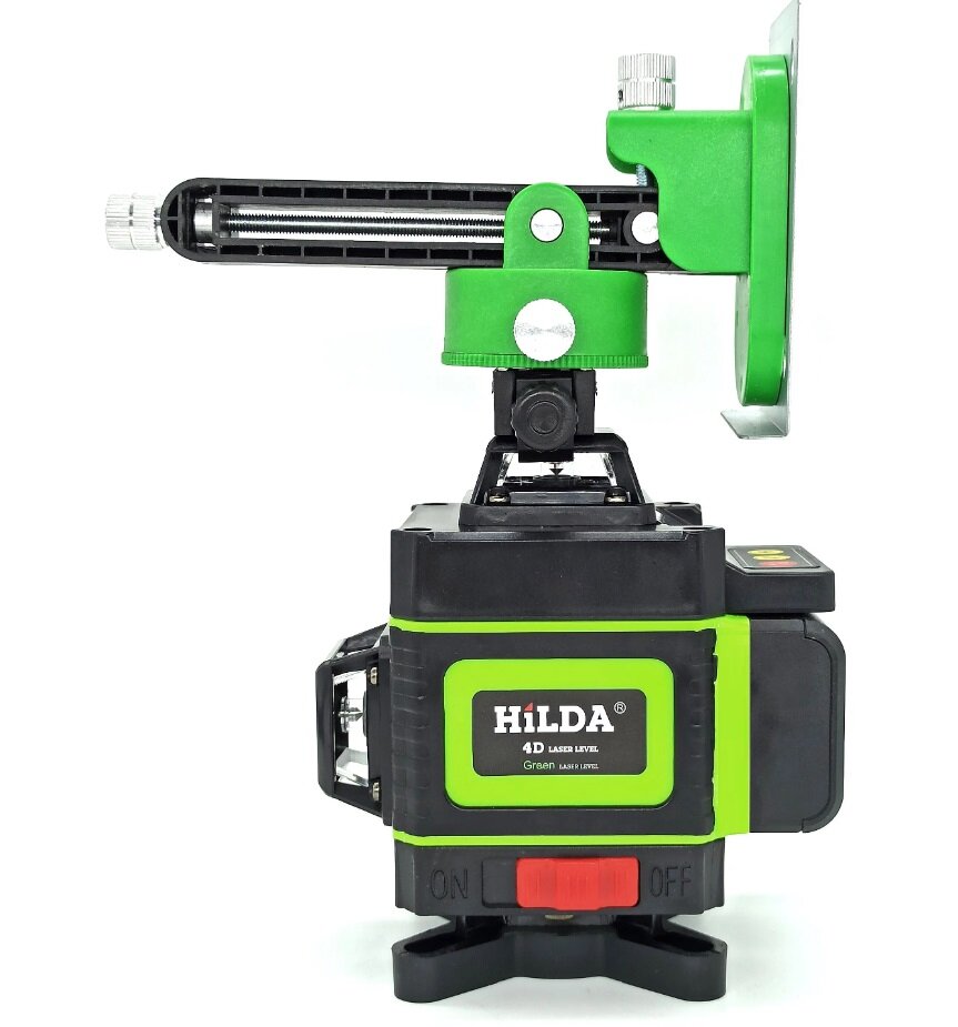Лазерный уровень HILDA 4D, 16 линий, 2 аккумулятора 5000 мА·ч, зеленый луч - фотография № 10