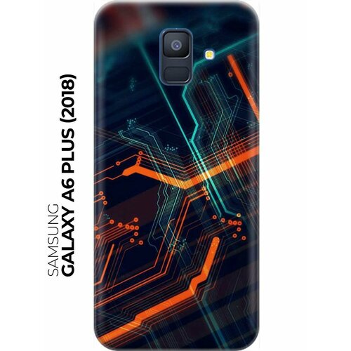 RE: PA Накладка Transparent для Samsung Galaxy A6 Plus (2018) с принтом Микросхема re pa накладка transparent для samsung galaxy a6 plus 2018 с принтом цветные драже