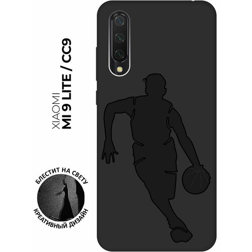 Матовый чехол Basketball для Xiaomi Mi 9 Lite / CC9 / Сяоми Ми 9 Лайт / Ми СС9 с эффектом блика черный