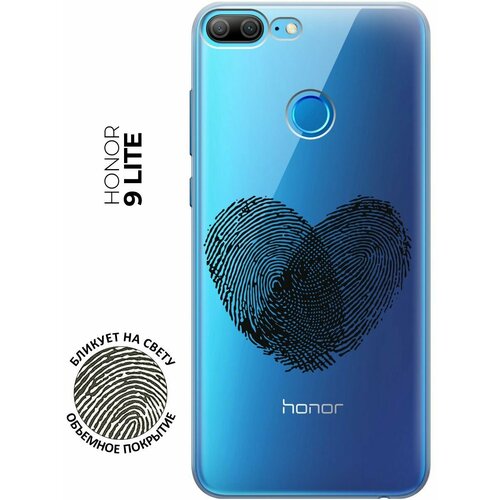 Силиконовый чехол с принтом Lovely Fingerprints для Honor 9 Lite / Хонор 9 Лайт силиконовый чехол с принтом that s it для honor 9 lite хонор 9 лайт