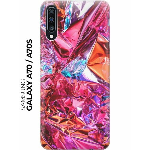 RE: PA Накладка Transparent для Samsung Galaxy A70 / A70s с принтом Розовая фольга силиконовый чехол разноцветные сладости на samsung galaxy a70 a70s самсунг а70 а70 эс