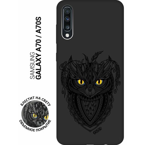 Ультратонкая защитная накладка Soft Touch для Samsung Galaxy A70, A70s с принтом Grand Owl черная ультратонкая защитная накладка soft touch для samsung galaxy a31 с принтом grand owl черная