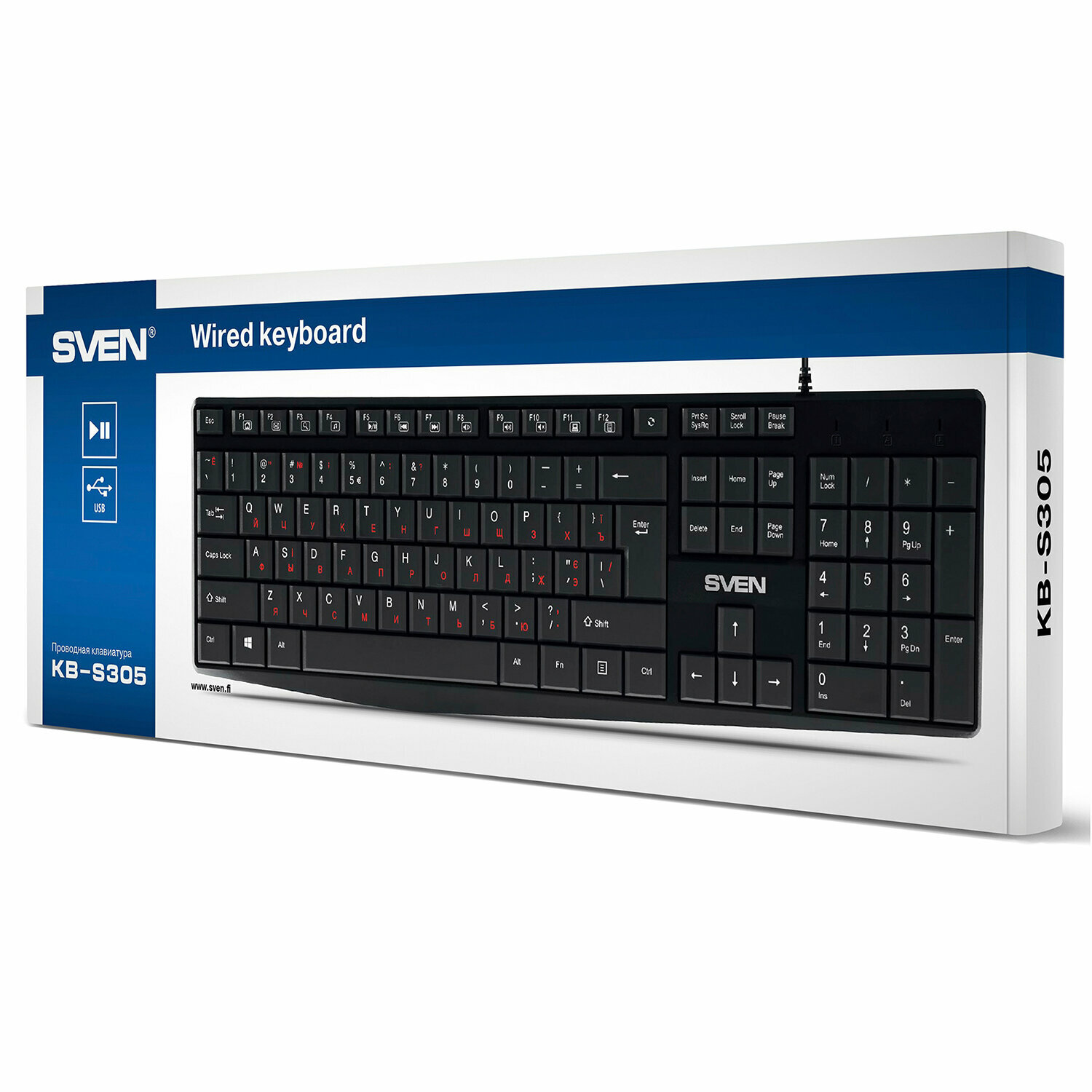 Клавиатура SVEN KB-S305 чёрный (SV-018801) - фотография № 15