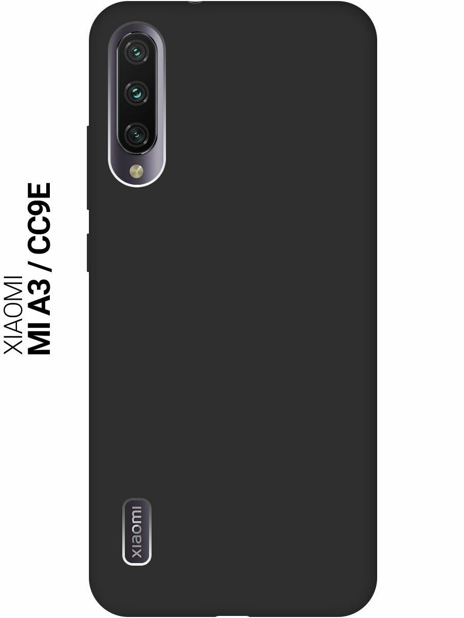 Матовый Soft Touch силиконовый чехол на Xiaomi Mi A3, CC9e, Сяоми Ми А3, Ми СС9е черный