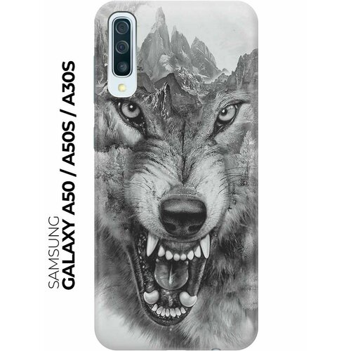 Cиликоновый прозрачный чехол ArtColor для Samsung Galaxy A50 / A50s / A30s с принтом Волк в горах cиликоновый прозрачный чехол artcolor для samsung galaxy a20s с принтом волк в горах