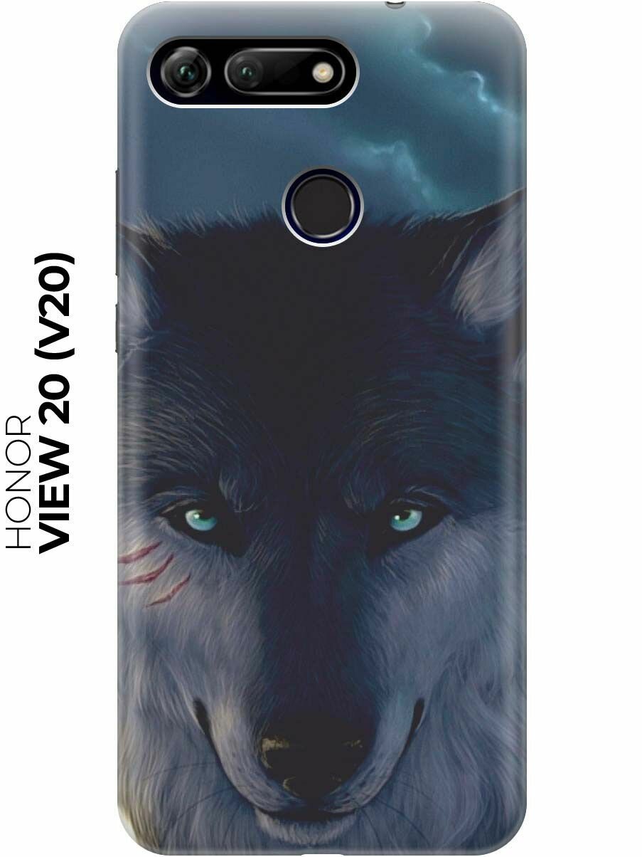 Чехол - накладка ArtColor для Honor View 20 (V20) с принтом "Взгляд волка"