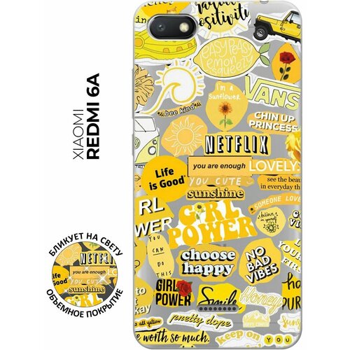 Силиконовый чехол Hippie Stickers на Xiaomi Redmi 6A / Сяоми Редми 6А силиконовый чехол hippie stickers на xiaomi redmi 4x сяоми редми 4х