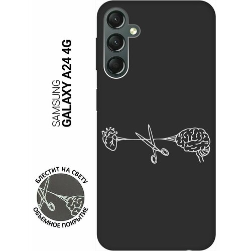 Матовый Soft Touch силиконовый чехол на Samsung Galaxy A24, Самсунг А24 с 3D принтом Cut It W черный матовый soft touch силиконовый чехол на samsung galaxy a24 самсунг а24 с 3d принтом indifference w черный