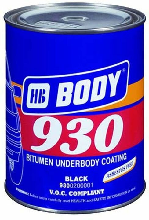 фото Товарная позиция Антикоррозийное покрытие HB Body 930, 9300200003, черный, 2,5 кг