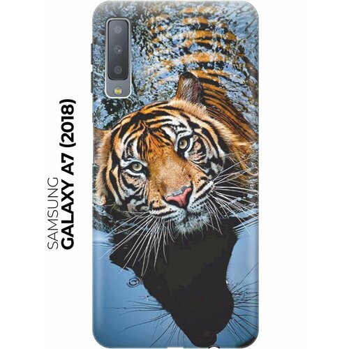 RE: PAЧехол - накладка ArtColor для Samsung Galaxy A7 (2018) с принтом Тигр купается re paчехол накладка artcolor для huawei y9 2018 с принтом тигр купается
