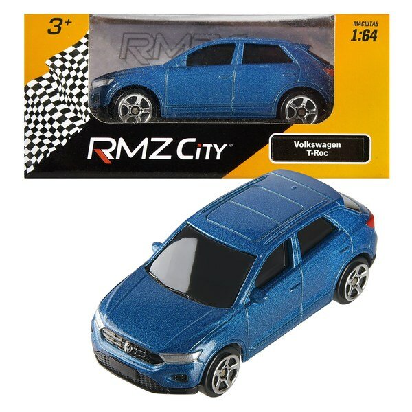 Машинка металлическая Uni-Fortune RMZ City 1:64 Volkswagen T-Roc 2018 (цвет синий)