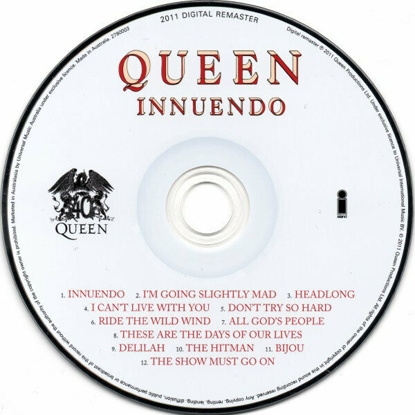 Queen Innuendo (2011 Remastered) CD Медиа - фото №3