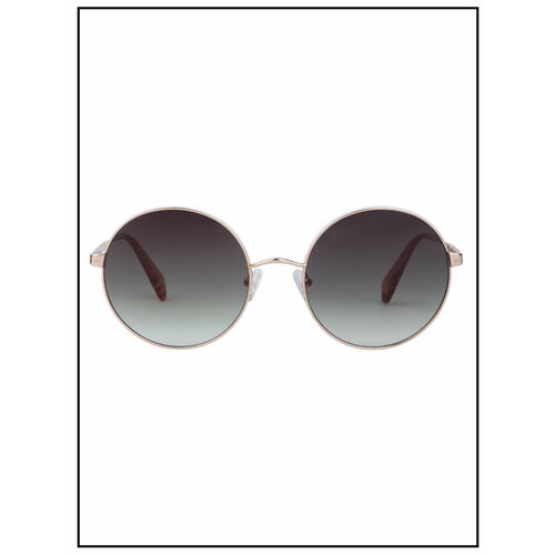 Солнцезащитные очки Borbonese, круглые, оправа: металл, градиентные, с защитой от УФ, для женщин, золотой