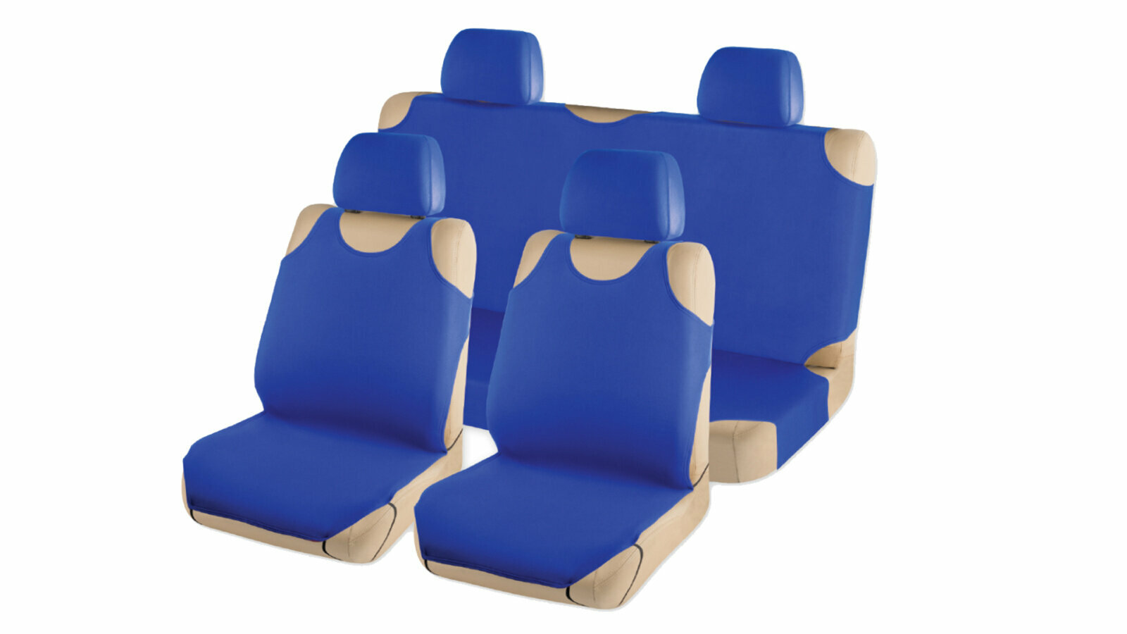 фото Чехлы на сиденья (майки) с подголовниками, синий (6 предметов) ARNEZI A0508017
