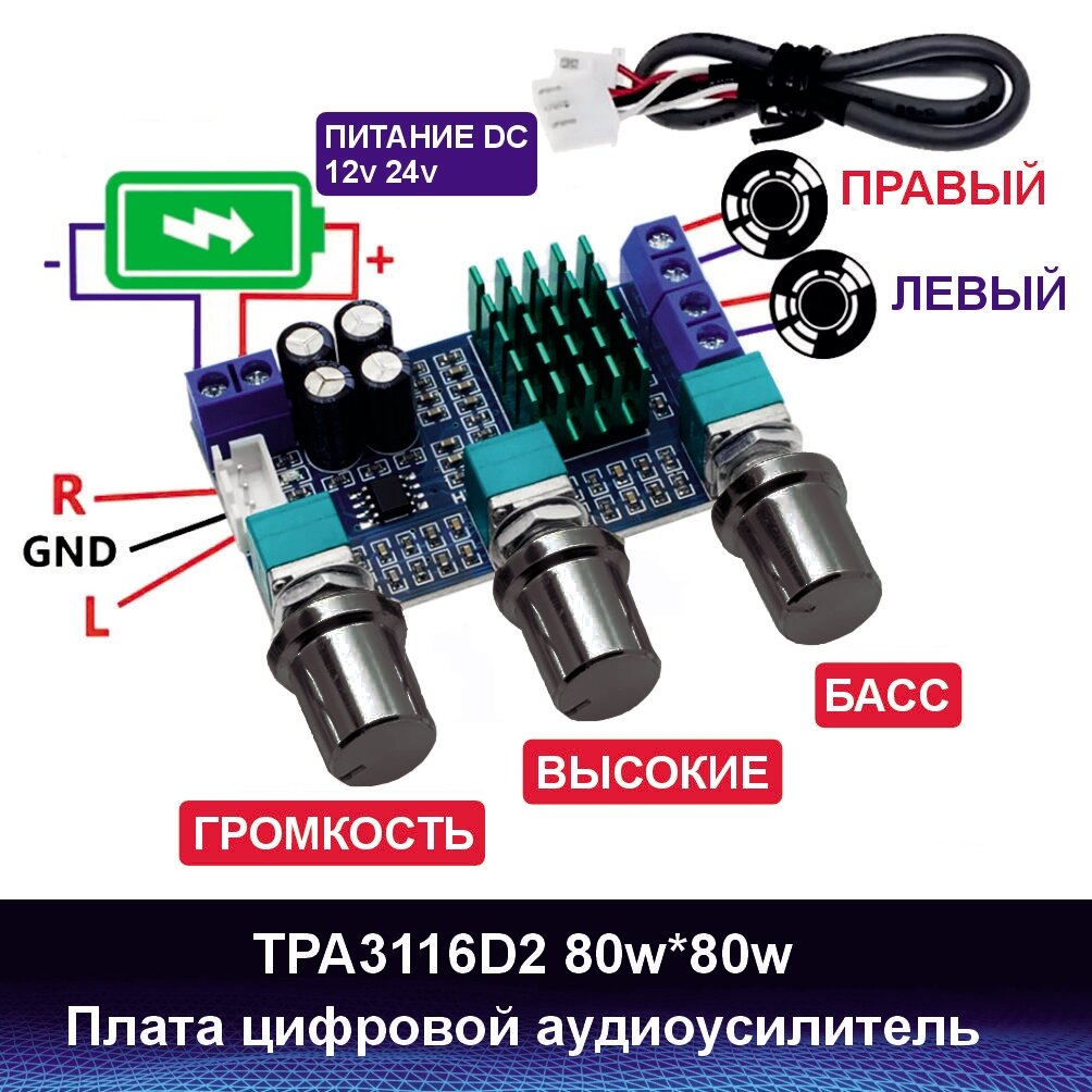 Аудио-усилитель TPA3116D2 21 канала