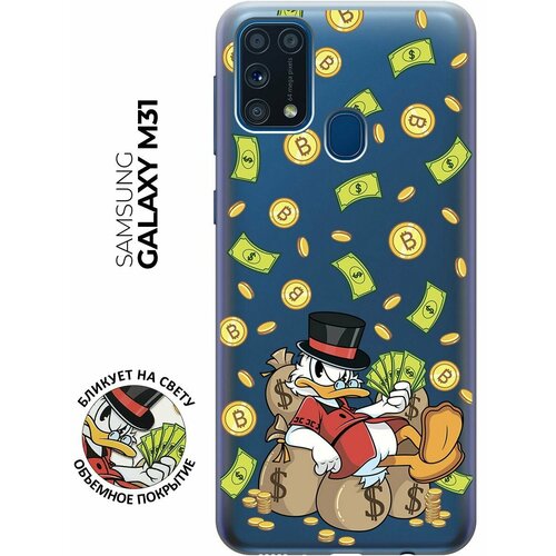 Силиконовый чехол с принтом Rich Scrooge для Samsung Galaxy M31 / Самсунг М31 силиконовый чехол на samsung galaxy m31 самсунг м31 с 3d принтом avo sport прозрачный