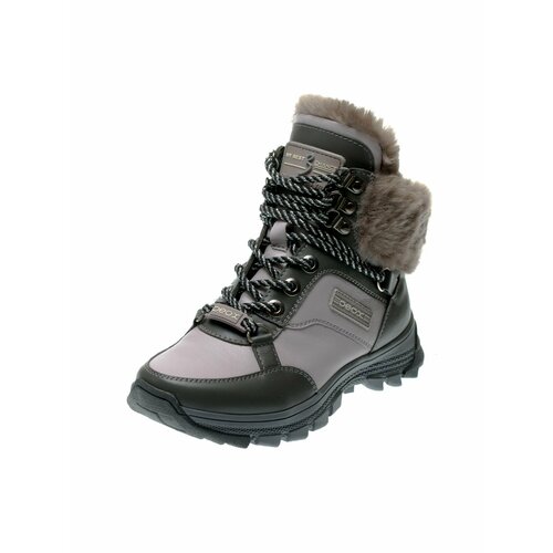 фото Ботинки b&g, зимние, натуральная кожа, размер 32, фиолетовый