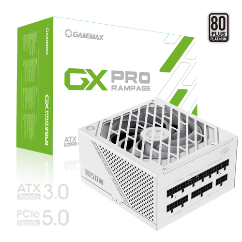 Блок питания ATX 1050W GameMax GX-1050 PRO White 930300₽