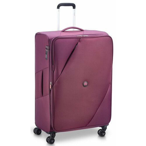 Чемодан Delsey, 91 л, размер L, фиолетовый чемодан delsey 102 2 л размер xl фиолетовый