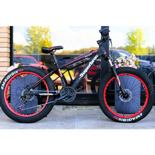 Велосипед 26 SPR Fatbike фэтбайк Стильный Горный ВзрослыйПодростковыйДетский чёрный с красным 2335000₽