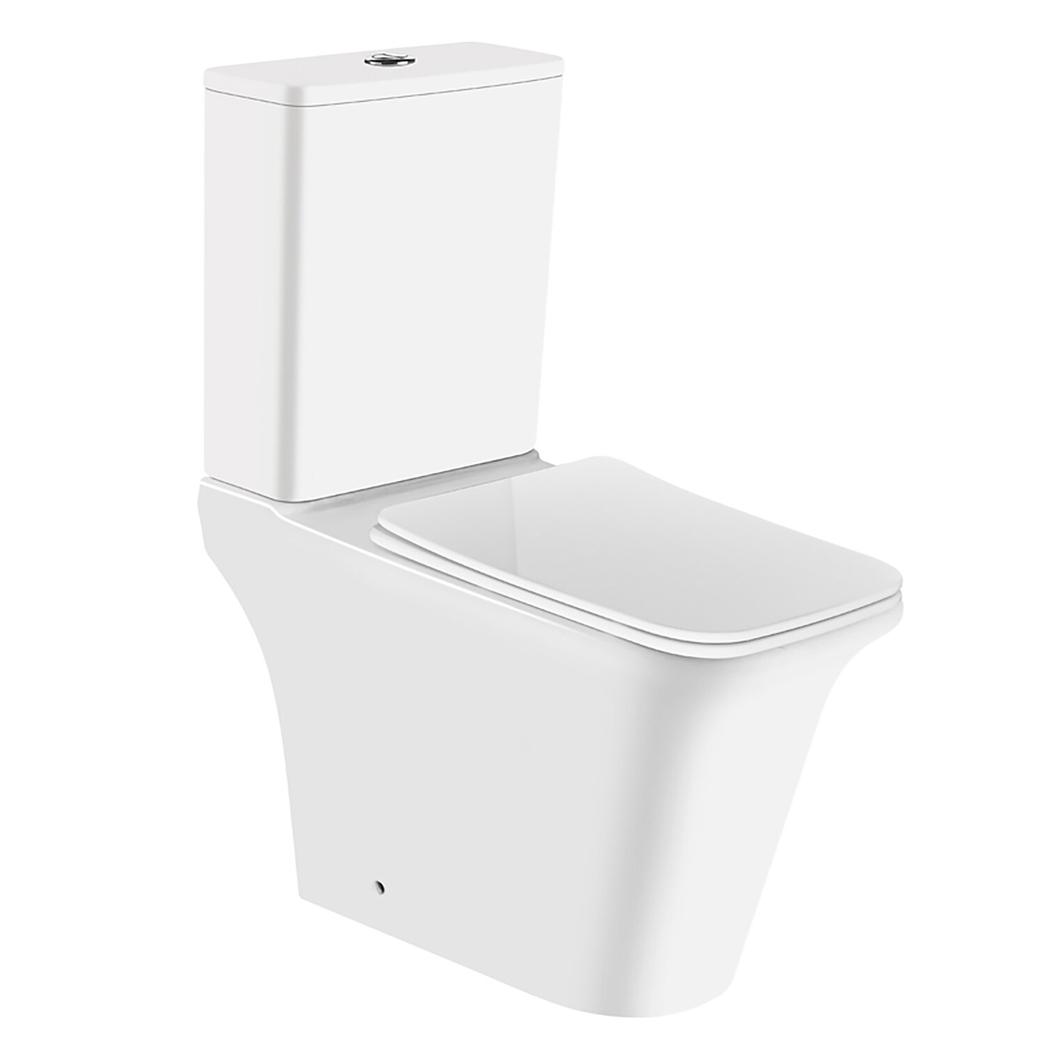 Унитаз напольный Azario AVERO 660x360х820 безободковый с бачком и сиденьем микролифт AZ-3121