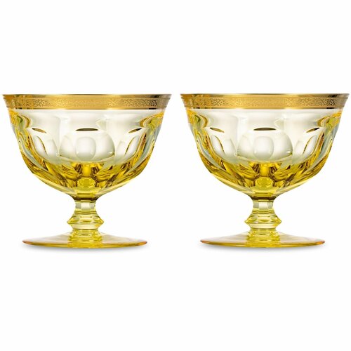 2 креманки для мороженого Moser Lady Hamilton Ice Cream Eldor Gold (арт. 15017/EG2)