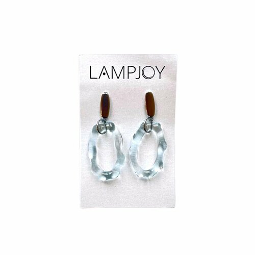 Серьги LAMPJOY, нержавеющая сталь, бесцветный