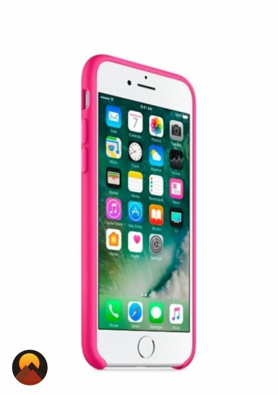 Силиконовый чехол на айфон 7/8/SE 2020 Silicone Case для Iphone 7/8/SE 2020 ярко-розовый
