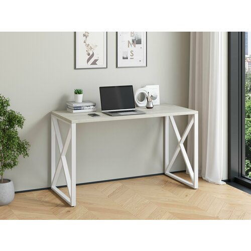 Стол письменный Айсберг Лофт 06 Белыйдуб крафт белый 6590₽