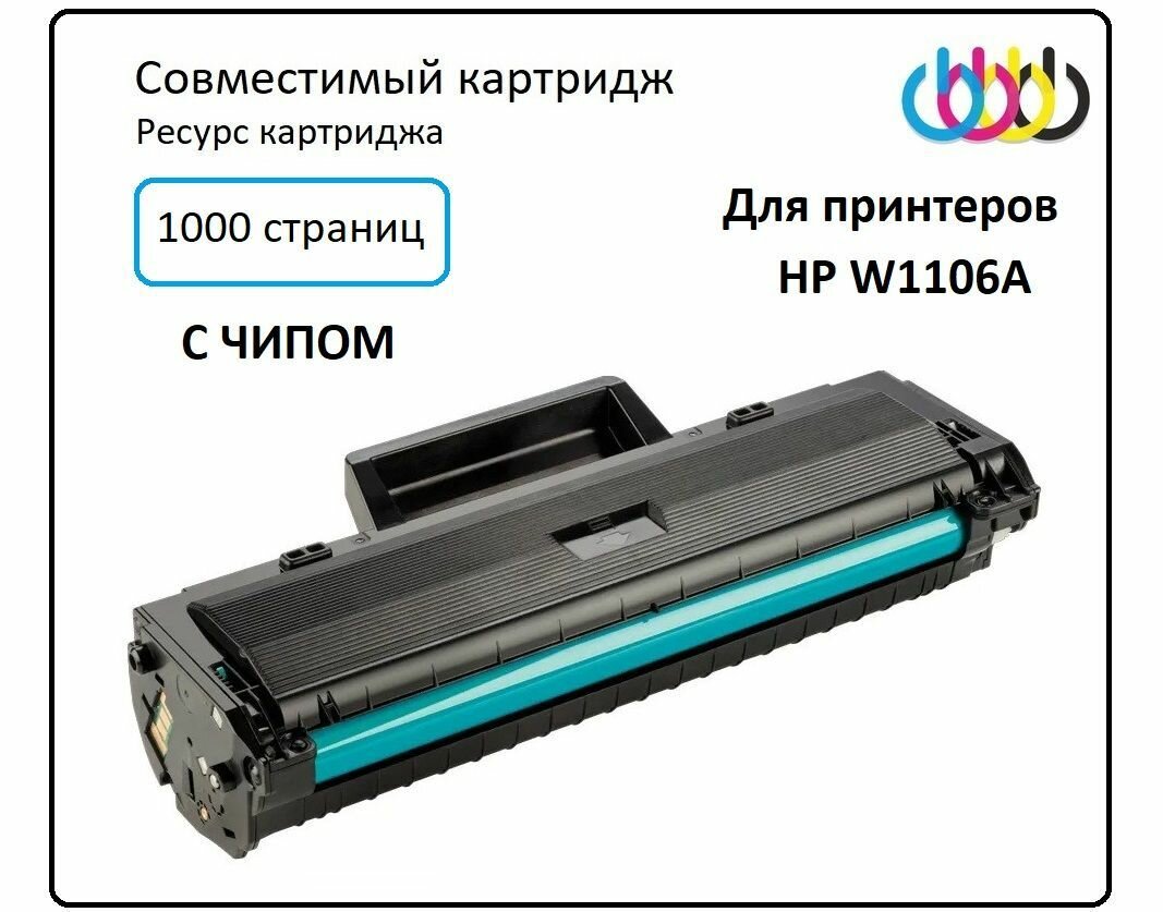 Совместимый Картридж HP 106A W1106A HP Laser 107r HP 107a HP 107w HP Laser 135a HP 135r HP 135w HP 137fnw с чипом