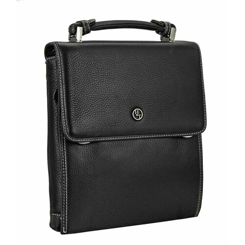 Сумка барсетка , фактура зернистая, черный